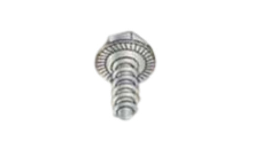 #10-16 x 1/2" Unslotted Serrated Hex Washer Head Sheet Metal Screw, Type B, Steel, Zinc Plated  (Box of 8000)