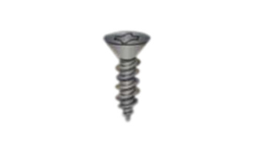#4-24 x 1/2" Phillips Flat Head Sheet Metal Screw, Type AB, Steel, Black Oxide Coated