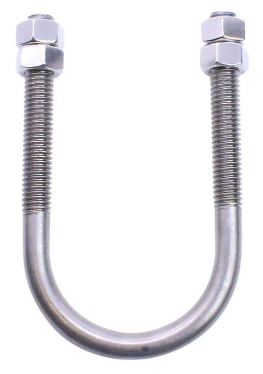 1" #137 U-Bolt with Nuts, 304 Stainless (3/8"-16)