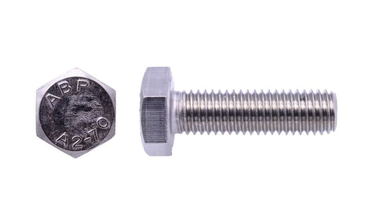M6-1.00 x 110 mm Hex Cap Screw (A2-70) 18-8 Stainless DIN 933 (FT) (Box of 350)