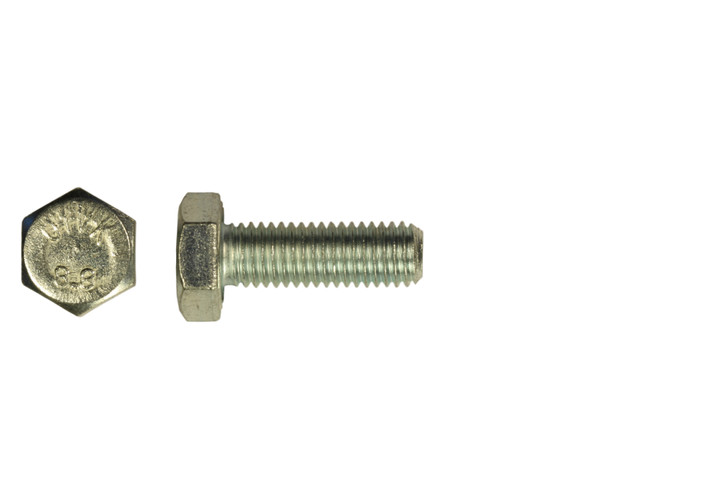 M12-1.75 x 45 mm Hex Cap Screw Grade 8.8 Zinc Plated DIN 933 (FT) (Box of 325)