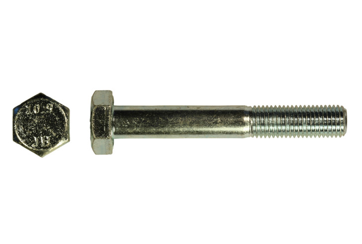 M6-1.00 x 30 mm Hex Cap Screw Grade 10.9 Zinc Plated DIN 931/ISO 4014 (PT) (Box of 2200)