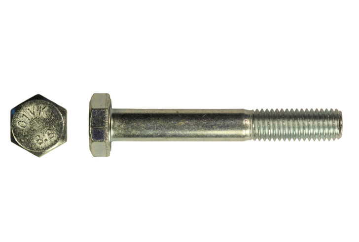 M6-1.00 x 45 mm Hex Cap Screw Grade 8.8 Zinc Plated DIN 931/ISO 4014 (PT)