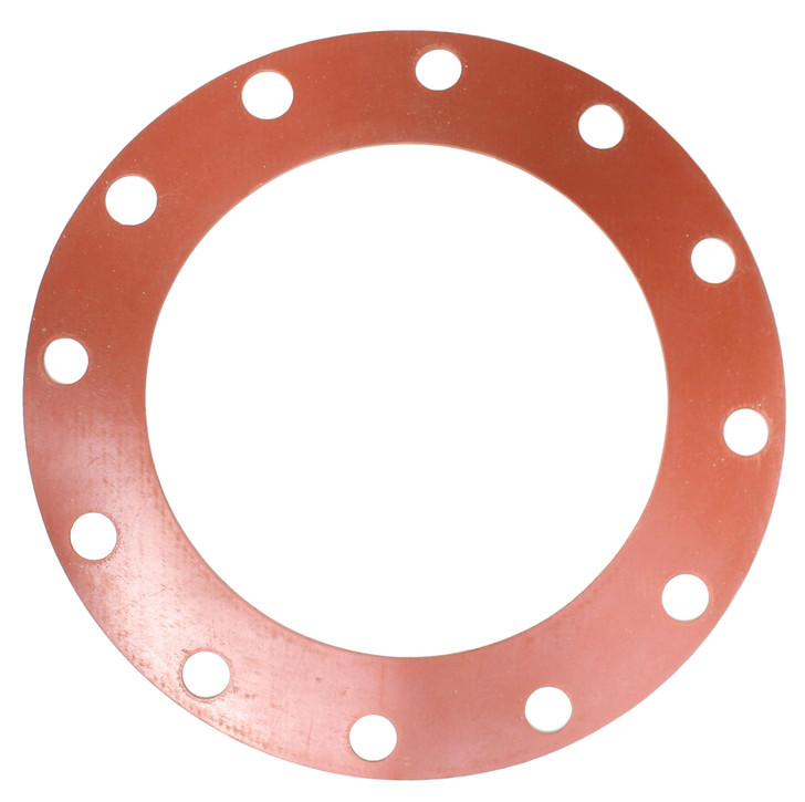 Red Rubber (SBR) Gasket - 6" 300# FF 1/8" (12.5 in OD)
