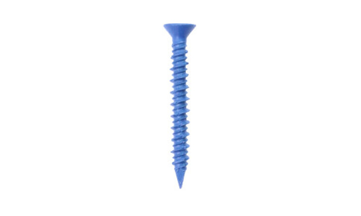 3/16" x 2-1/4" Flat Head, Phillips Concrete Screw  Steel, Blue Ceramic (Box of 2200)