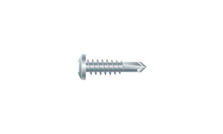 #8-18 x 3/4 Pan Head Square Tek Screw #2 Point, Steel Zinc (Box of 5000)