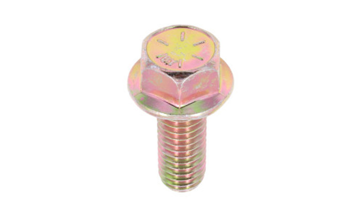 3/8"-16 x 2-1/4" Non-Serrated Flange Bolt, Grade 8, Zinc Yellow ((Box of 450))