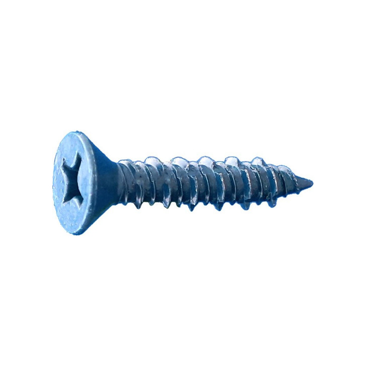 1/4 X 1-3/4 PHILLIPS FLAT CONCRETE SCREWS BULK DAGGER-GUARD BLUE (Box of 2000)