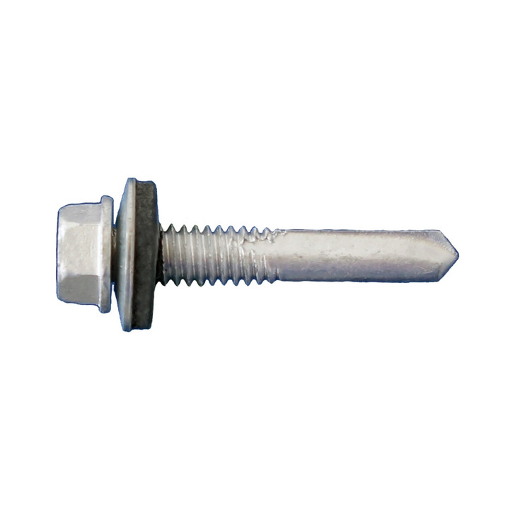 12-24 X 1-1/2 HEX WASHER HEAD SPECIALTY SELF DRILL SCREWS W/BONDED WASHER DAGGER-GUARD (Box of 2000)