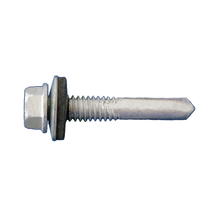1/4-20 X 2-1/2 HEX WASHER HEAD SPECIALTY SELF DRILL SCREWS W/BONDED WASHER DAGGER-GUARD (Box of 1000)