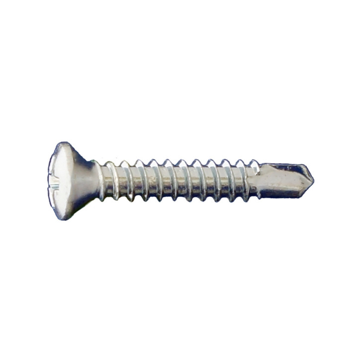 8 X 3/4 PHILLIPS OVAL HEAD SELF DRILL SCREWS ZINC (Box of 10000)