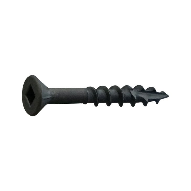 8 X 1-3/4 SQUARE FLAT W/NIBS TYPE 17 COARSE WOOD SCREWS BLACK OXIDE (Box of 4000)