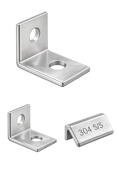 1-7/8" x 2-1/16" 2-Hole 90° Corner Angle - 304 Stainless Steel