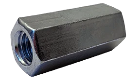 10-24 x 3/4-5/16 Hex Rod Coupling Nut, 5/16" Across Flats, Grade 5, Steel, Zinc Clear (Box of 1,250)