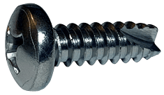 #12-14 x 1/2" Pan Head Phillips Thread Cutting Screw Type 25, 18-8 SS (Box of 2,000)