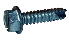 #6-20 x 3/8" Hex Washer Head Slotted Thread Cutting Screw Type 25, Steel Zinc Clear (Box of 10,000)