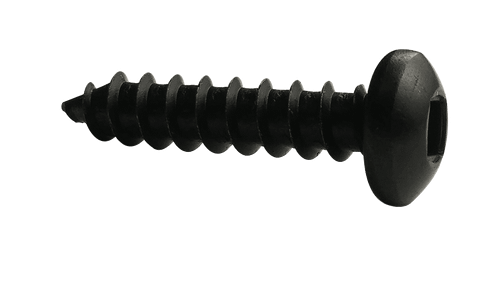 #10-16 x 1/2" Square Pan Head Sheet Metal Screw, Type AB, Steel, Black Oxide (Box of 8,000)