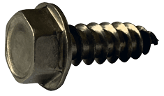 #10-16 x 5/8" Unslotted Hex Washer Head Sheet Metal Screw, Type AB, 18-8 Stainless Steel (Box of 3,000)