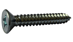 #10-12 x 2-3/4" Phillips Flat Head Sheet Metal Screw, Type A, Steel, Zinc Plated (Box of 1,250)