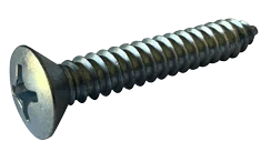 #8-15 x 3" Phillips Oval Head Sheet Metal Screw, Type A, Steel, Zinc Plated (Box of 1,250)