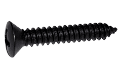 #8-15 x 3/4" Phillips Oval Head Sheet Metal Screw, Type A, Steel, Black Oxide (Box of 10,000)