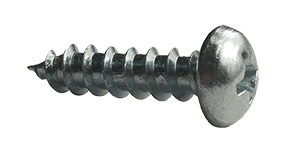 #6-18 x 3/8" Phillips Round Head Sheet Metal Screw, Type A, Steel, Zinc Plated (Box of 10,000)
