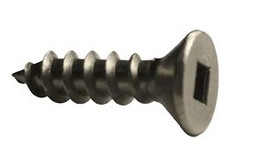 #8-15 x 1" Square Flat Head Sheet Metal Screw, Type A, 18-8 Stainless Steel (Box of 4,000)