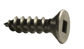 #10-12 x 1-1/2" Square Flat Head Sheet Metal Screw, Type A, 18-8 Stainless Steel (Box of 2,000)