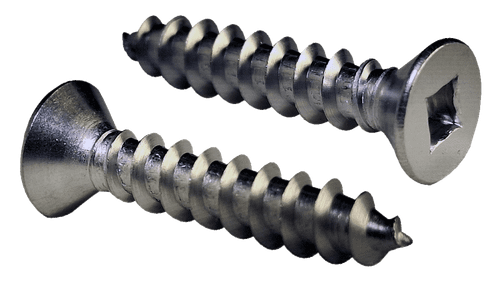 #10-12 x 1" Square Flat Head Sheet Metal Screw, Type A, 410 Stainless Steel (Box of 3,000)