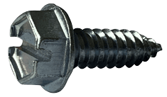5/16"-9 x 1/2" Slotted Hex Washer Head Sheet Metal Screw, Type A, Steel, Zinc Plated (Box of 1,500)