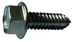 #14-10 x 3" Unslotted Hex Washer Head Sheet Metal Screw, Type A, Steel, Zinc Plated (Box of 600)