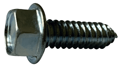 5/16"-9 x 1-1/4" Unslotted Hex Washer Head Sheet Metal Screw, Type A, Steel, Zinc Plated (Box of 1,000)