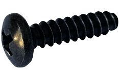 #8-18 x 1-5/8" Phillips Pan Head Sheet Metal Screw, Type B, Steel, Black Oxide Coated (Box of 3,000)