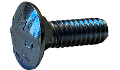#10-24 x 2" Carriage Bolt Low Carbon Steel, Zinc Clear - FT (Box of 1,500)