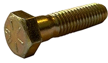 1-1/8"-7 x 10" Hex Cap Screw Grade 8, Zinc Yellow - PT (Box of 12)