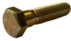 1/2"-20 x 2" Hex Cap Screw Grade 8, Zinc Yellow - PT (Box of 250)
