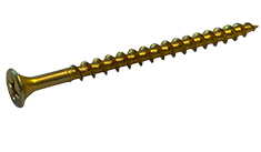 #6 x 2" Phillips Bugle Head Deck Screw, Zinc Yellow (Box of 3,500)