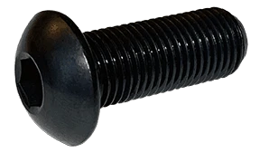 #10-32 x 1-1/4" Button Head Socket Cap Screw, Fine Thread, Alloy Steel, Plain (Box of 100)