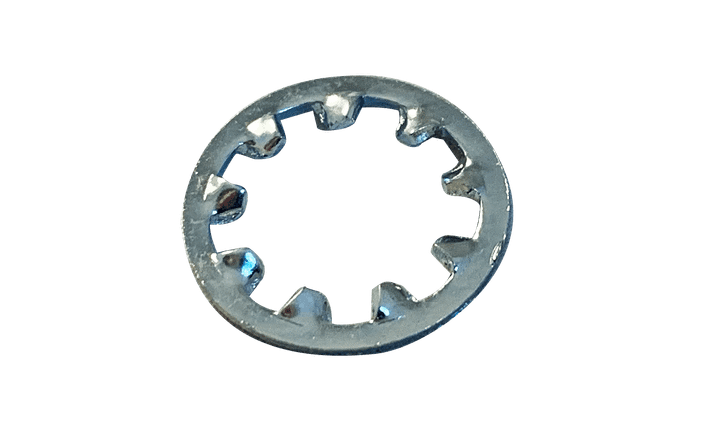 M10 Internal Tooth Lock Washer Din 6797J, Steel, Zinc Clear (Box of 3,000)