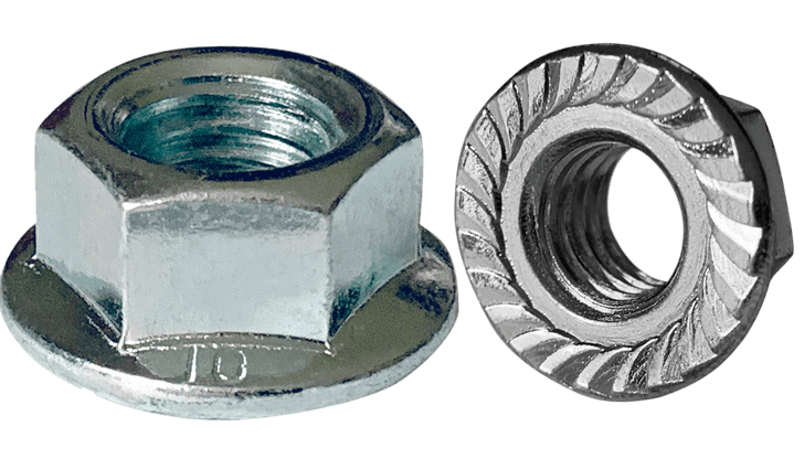 M10-1.5 Din 6923 Serrated Flange Nut, Class 10, Steel, Zinc Clear (Box of 1,000)