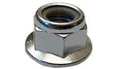 M8-1.25 Din 6926 Flange Nylon Insert Lock Nut, Class 8, Steel, Zinc Clear (Box of 1,500)