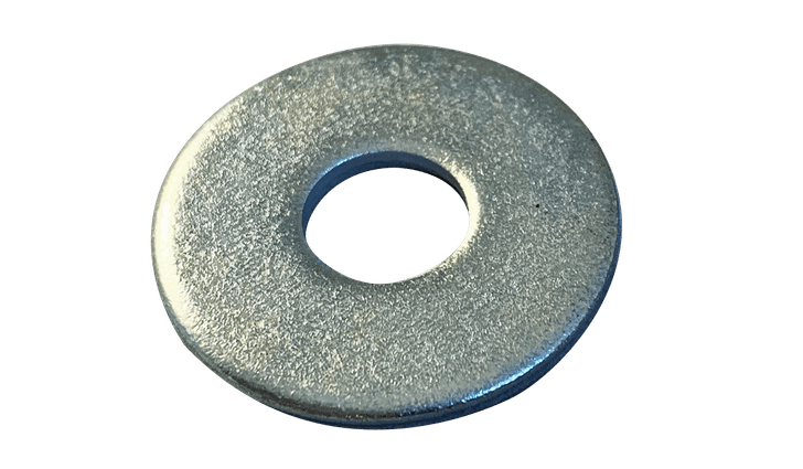 M10 x 30 x 2.5 Fender Washer Din 9021, Steel, Zinc Clear (Box of 1,000)
