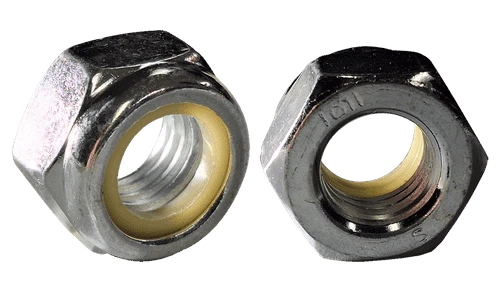 M12-1.75 Nylon Insert Lock Nut, DIN 985, Class 10, Steel, Zinc Clear (Box of 300)