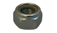 M8-1.25 Din 985 Nylon Insert Lock Nut, Class 8, Steel, Zinc Clear (Box of 1,000)