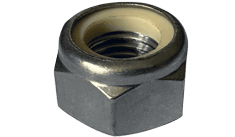 M10-1.50 Nylon Insert Lock Nut, DIN 985, A4 316 Stainless Steel (Box of 500)
