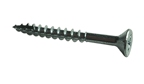 #14-7 x 2" Phillips Flat Head w/ Nibs Deep Thread Cabinet Screw, Type 17, Steel, Zinc Clear - PT (Box of 1,000)