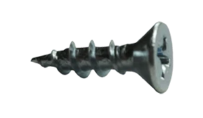 #6-13 x 7/8" Phillips Flat Head Hinge Screw, Coarse Thread, Steel, Zinc Clear (Box of 10,000)