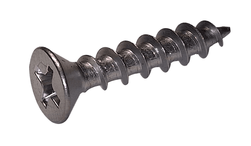 #7-12 x 5/8" Phillips Drive Flat Head Deep Thread Cabinet Screw, 410 Stainless Steel (Box of 5,000)