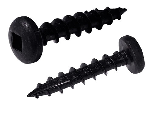 #6-13 x 5/8" Square Drive Pan Head Deep Thread Cabinet Screw, Type 17, Steel, Black Oxide - FT (Box of 7,000)