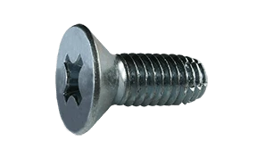 #10-24 x 1" Flat Head Phillips Thread Cutting Screw Type F, Steel Zinc Clear (Box of 6,000)
